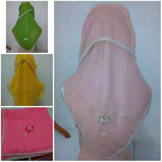 Segiempat payet isi batu swarovski import