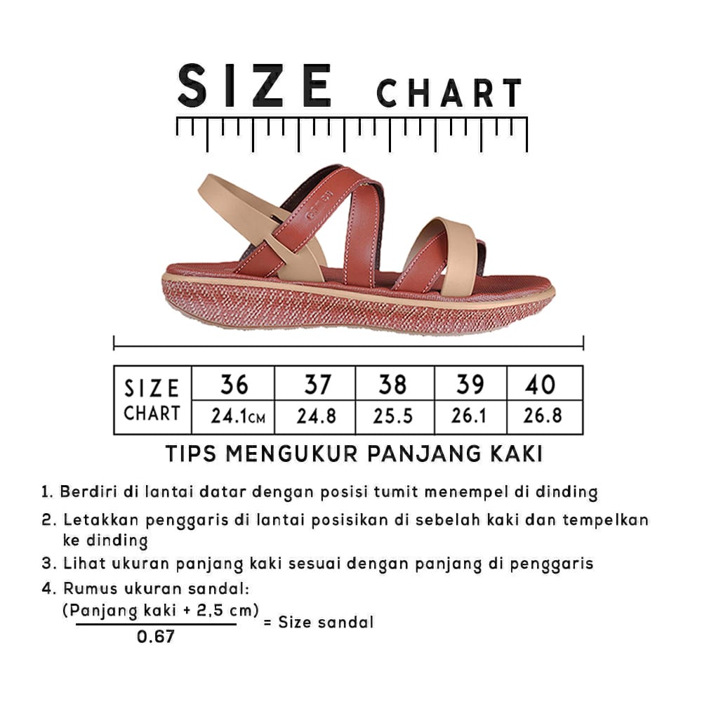 Camou - KEZIA Cider Sepatu Sandal Tali Belakang Sendal Wanita Full Karet Anti Licin Tali Tidak Mudah Putus Tahan Lama Tersedia Ukuran 36-40