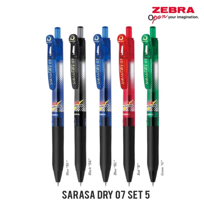 

ZEBRA SARASA DRY 07 SET 5 promo