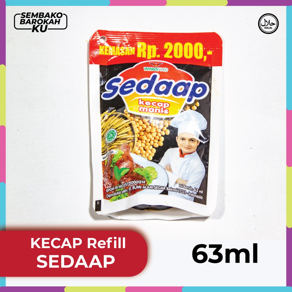 

Kecap refill SEDAAP 63ml kemasan ekonimis eceran