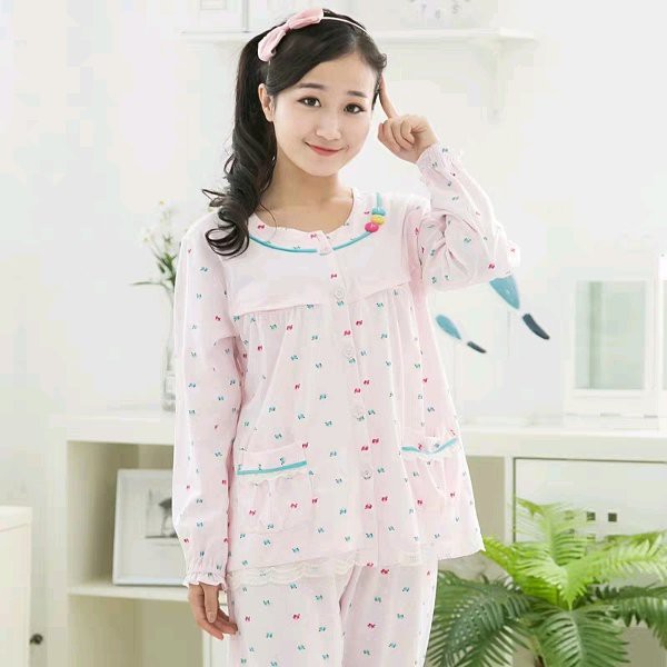 Pakaian Wanita baju tidur ibu hamil dan menyusui kaos tebal Murah