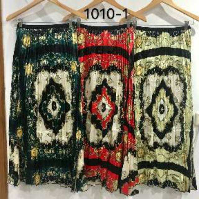 Rok Plisket Motif Impor Bangkok