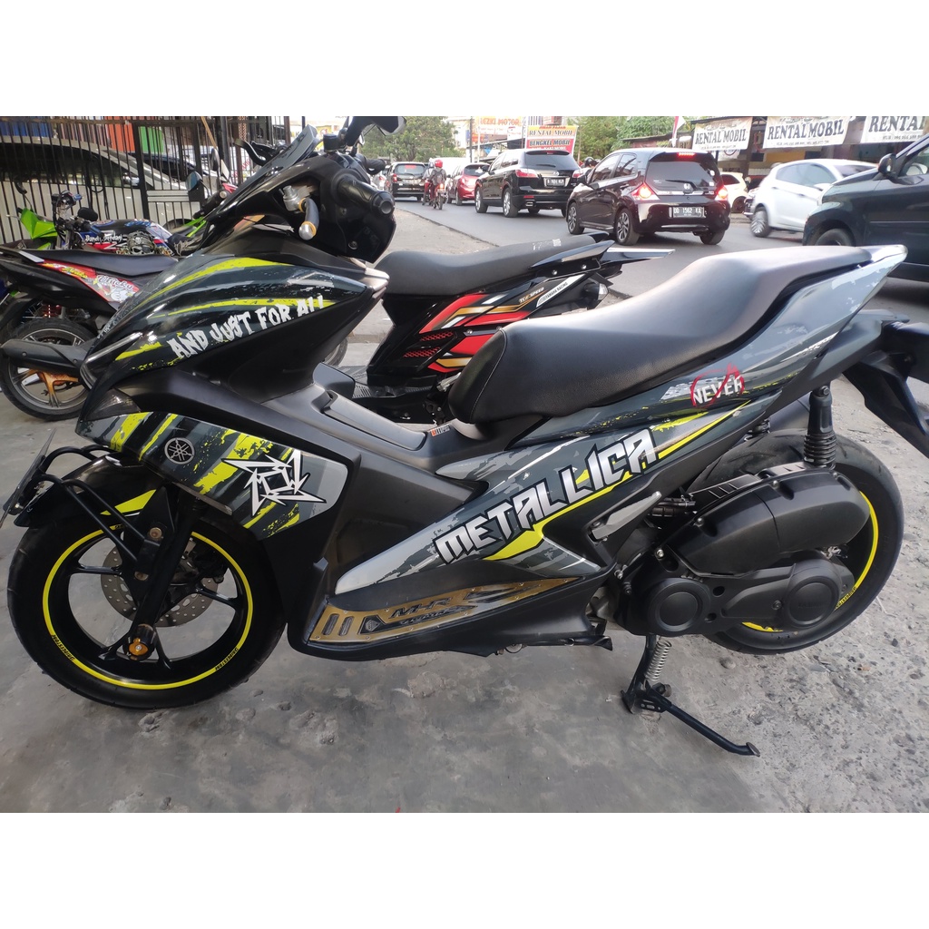 Stiker Aerox 155 Decal Full Body Aerox 155 Premium Grey Metalica Doff DNKZ