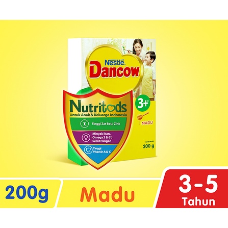 

Nestle Dancow 3+ Nutritods Susu Bubuk Anak Pertumbuhan Rasa Madu 3-5 Tahun Box 200 gr