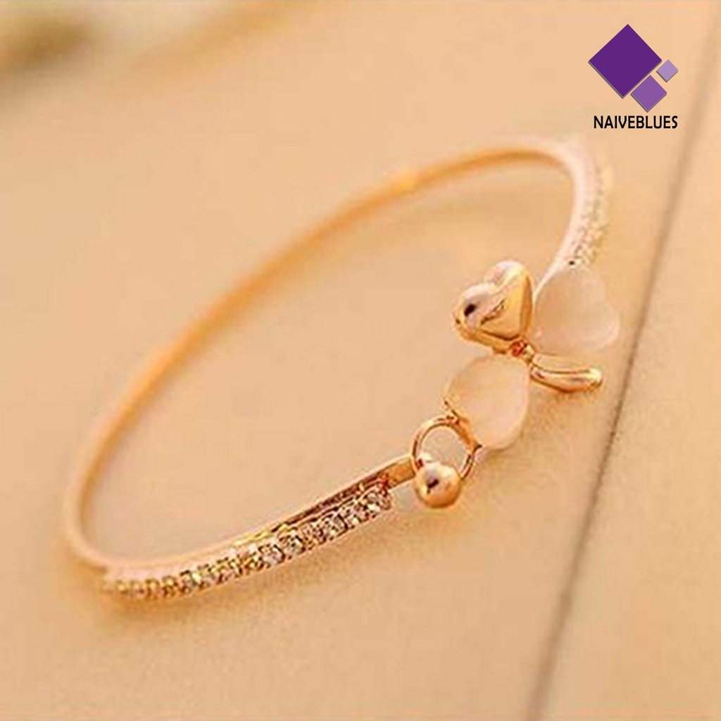 Gelang Rantai Desain Hati Bahan Alloy Untuk Wanita