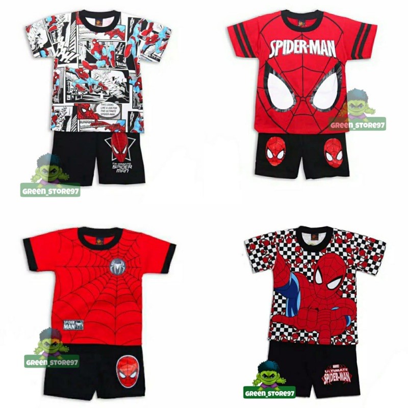 baju stelan anak laki-laki hym / setelan anak laki-laki spidermen