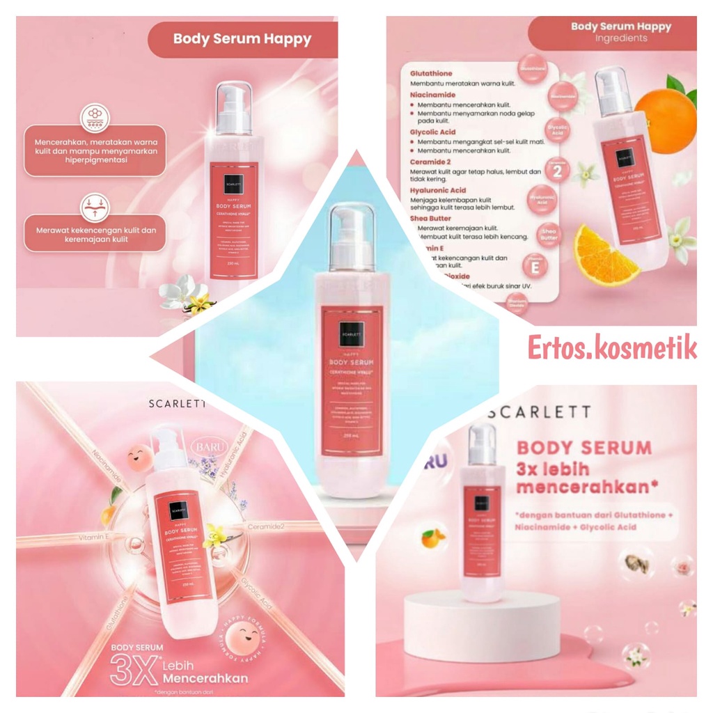 Scarlett Whitening Body Serum Scarlet Happy Series