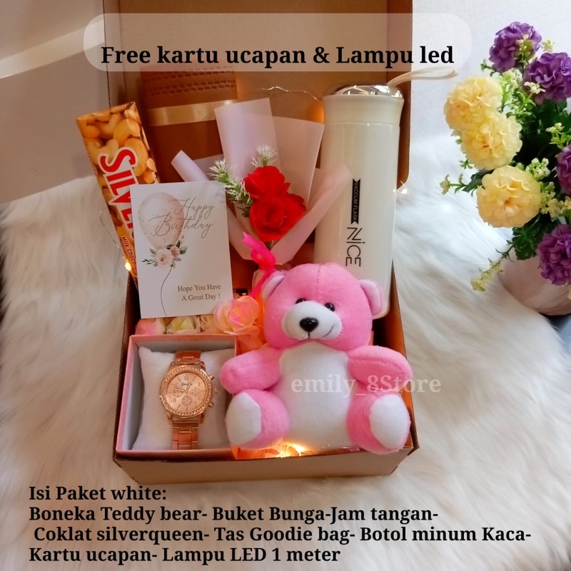 (READY) KADO ULANG TAHUN CEWEK HADIAH ANNIVERSARY KADO VALENTINE Hamper kado giftbox cewek hadiah ulang tahun wanita hampers ultah kado pernikahan wedding Buket ulang tahun kado cewek hadiah giftboxbirthday kado pacar boneka Teddy bear hampers jakarta