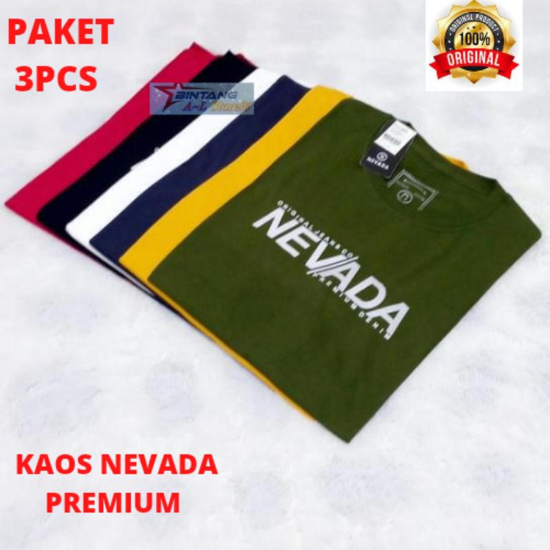 ( NEVADA) KAOS NEVADA FULL HANTAG MOTIF TERBARU 3pcs 100rb / Kaos Nevada Pria Wanita Murah/ Kaos Distro/Kaos Harian/ Kaos Polos/ Kaos Distro Murah/ Kaos 35000 /  Taos Terlaris / Kaos Cowo Original / Koas Premium(RANDOM MOTIF)