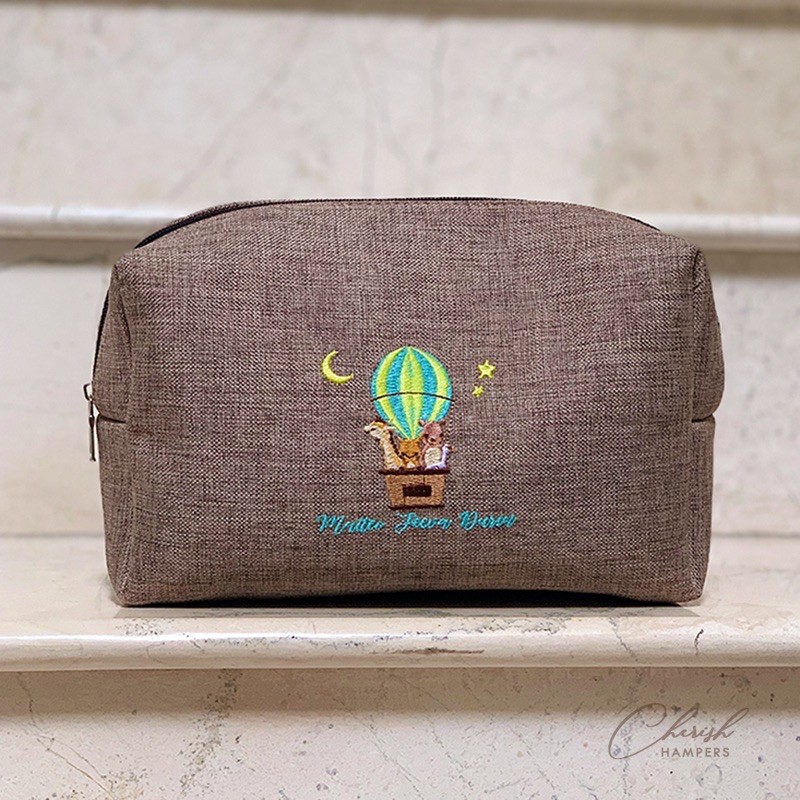 

Pouch Canvas Bordir Souvenir Baby Hampers / Pouch Premium Bordir