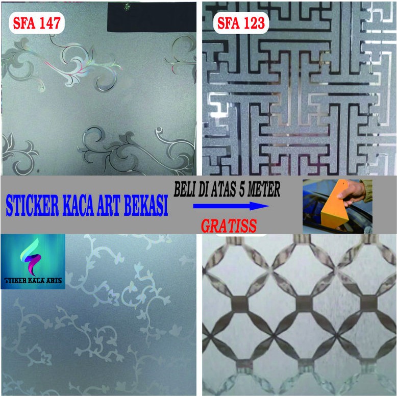 STIKER KACA JENDELA / STICKER KACA JENDELA MURAH / STIKER KACA MOTIF L120 GLITTER