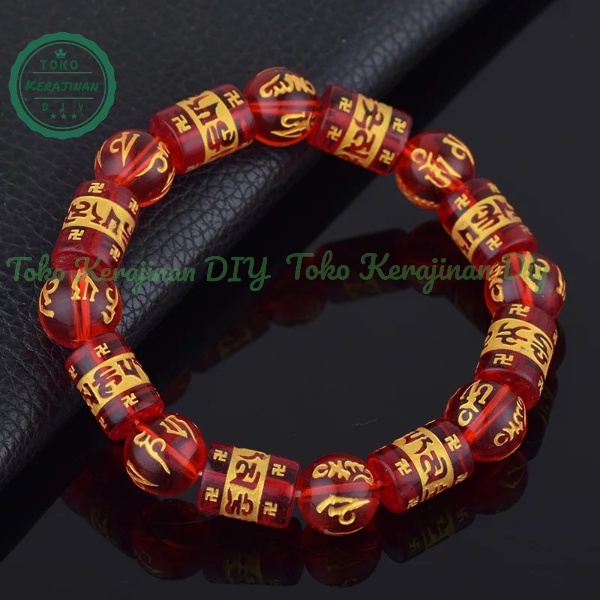 Gelang Batu Mantra Tibet Tabung Gelang Keberuntungan