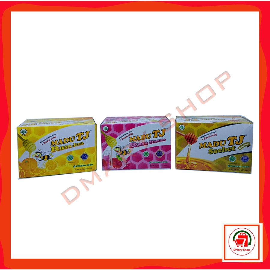 

Madu TJ Rasa Jeruk Strobery Original 12 Sachet 240Gram