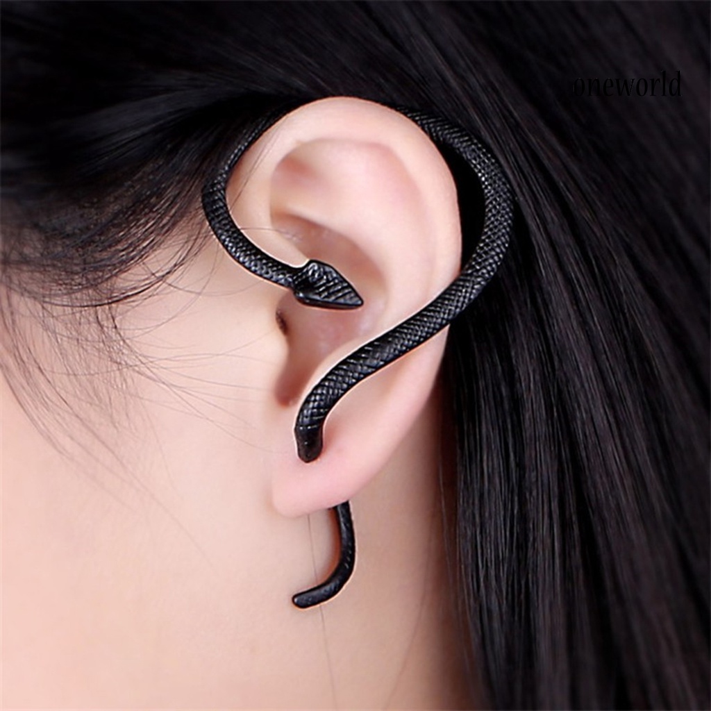 OW# 1Pc Fashion Punk Ear Cuff Snake Shape Earring Jewelry Accessory