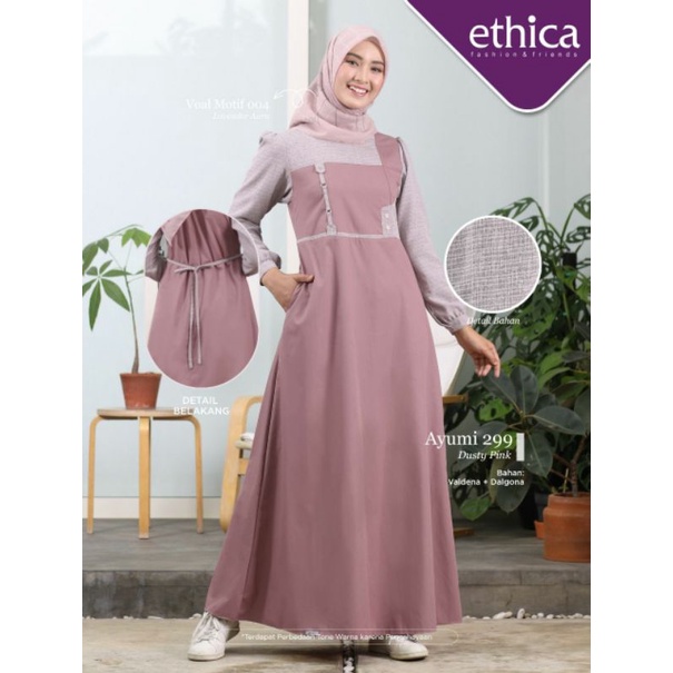 GAMIS ETHICA TERBARU AYUMI 299 DUSTY PINK • AYUMI 299 DUSTY GREEN