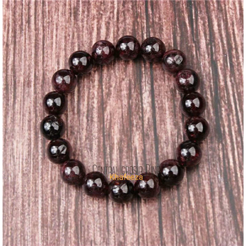 Gelang Batu Asli Permata Garnet 12mm Big size