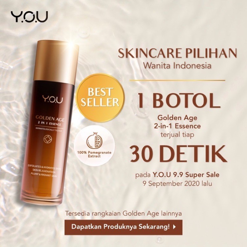 YOU Golden Age 2 in 1 Essence 100ml ( YOU MAKEUPS OFFICIAL STORE )