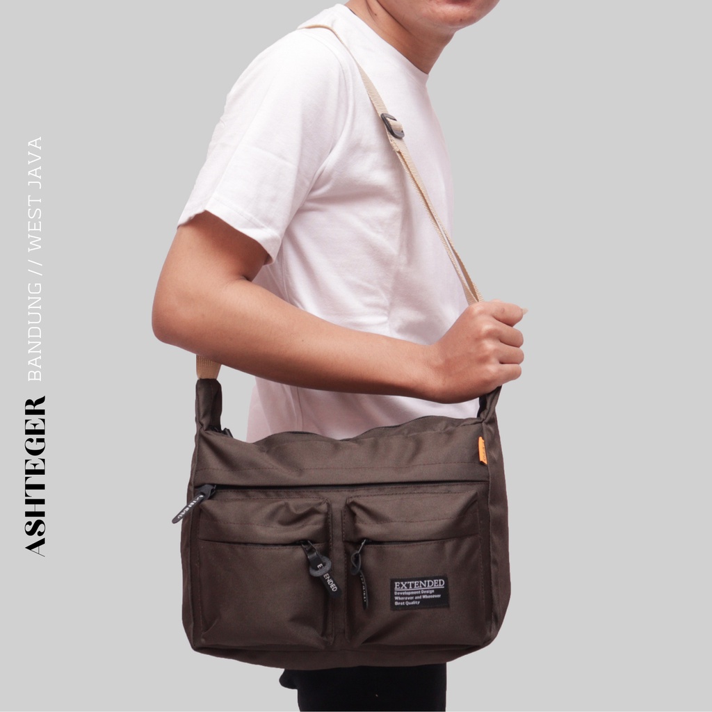 Tas Selempang Pria Slingbag Pria Premium Casual Trendy Distro Sling Bag Slempang Kerja Sekolah Kuliah Messenger Murah