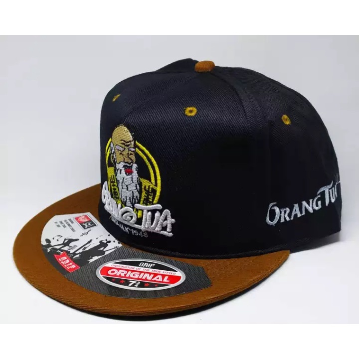 Topi Snapback Distro Topi Pria dan Wanita Logo Orang Tua