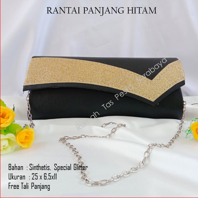 TAS PESTA CANTIK RANTAI PANJANG MODEL CLUCTH DAN SLEMPANG MURAH TERKESAN MEWAH DAN ELEGAN BEST SELLER READY