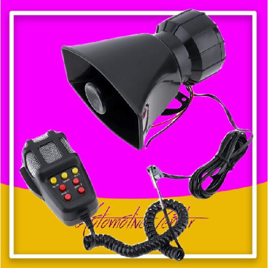 KLAKSON Polisi Horn speaker CORONG TOA Megaphone loadspeaker 7 suara Spiker Toak Pengeras Suara