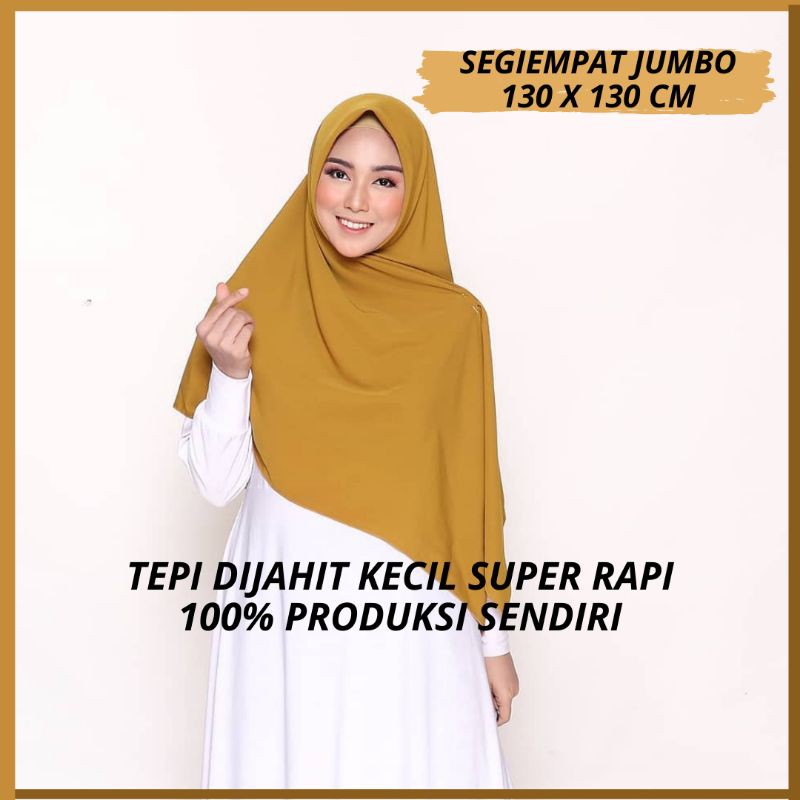 Hijab Segi Empat Syar'i Diamond 130x130 Termurah Hijab Segiempat Diamond