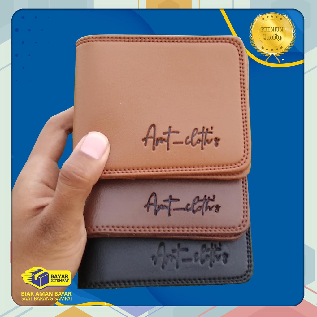 AMT Cloth's Fashion Dompet Pria amt pendek Bahan Kulit sintetik