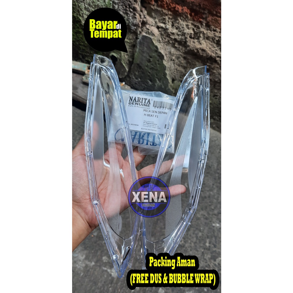 Mika lampu sen depan Honda Beat FI 2 Pc 5013 2014 2015 / Narita - Mika Sen Depan Beat FI 2012 2013 2014 2015 (Kaca Lampu Sein Depan)