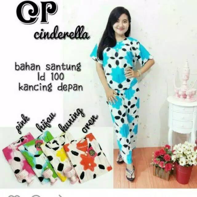 Setelan CP Cinderella / Griya Batik Senja / batik pekalongan / murah / baju wanita / daster /panjang