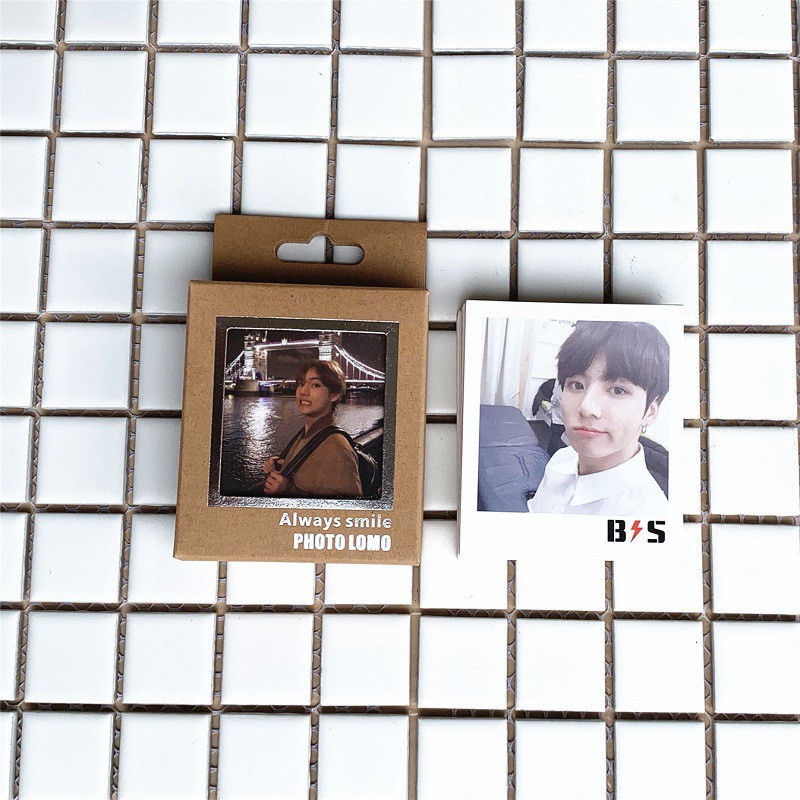 [Bayar Di Tempat]K-Pop Kartu LOMO Foto Paper Pink photocard BTS bt21