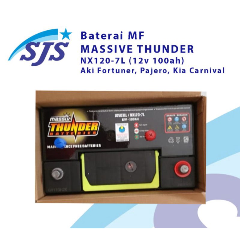 Aki Kering Nx120-7L Thunder Massive 100ah