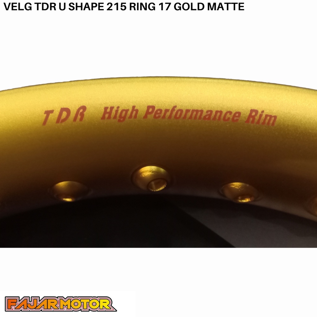 PROMO VELG TDR U SHAPE 215 RING 17 BLACK GOLD