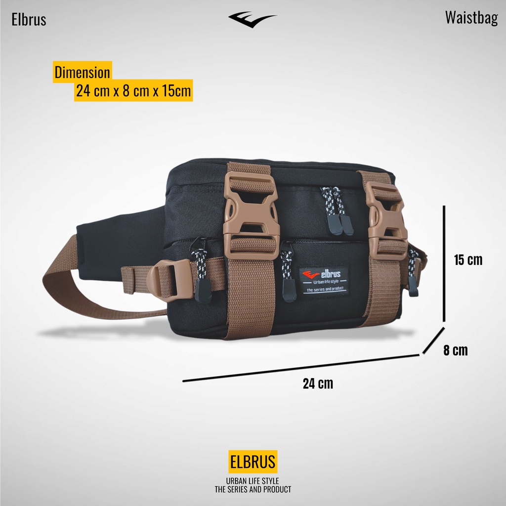 Tas Waistbag Elbrus Shoulder Bag Korea - Tas Pinggang Pria Terbaik Terlaris