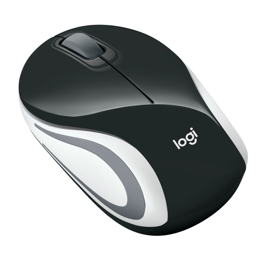 Black MOUSE MINI WIRELESS LOGITECH M187 BLACK 100% Original HITAM RESMI