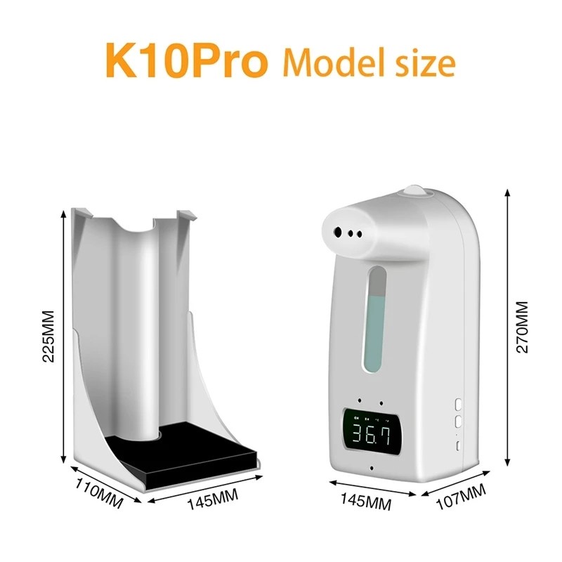 NA - k10 pro Termometer 2in1 + Sanitizer Counter Sensor Suhu Badan