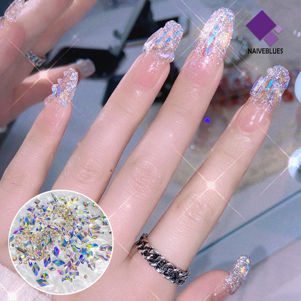 Naiveblue &gt; Hiasan Kuku DIY Ukuran Kecil / Besar Untuk Nail Art