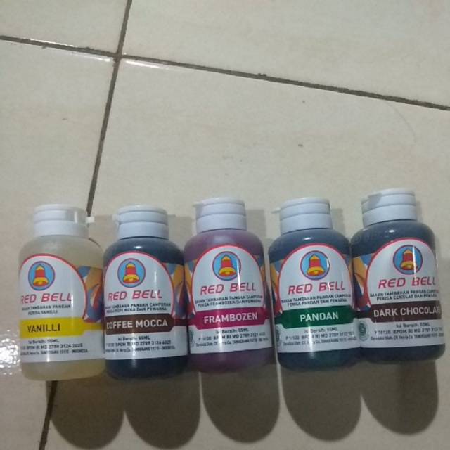 

Perisa dan Pewarna Makanan Red bell 55 ml