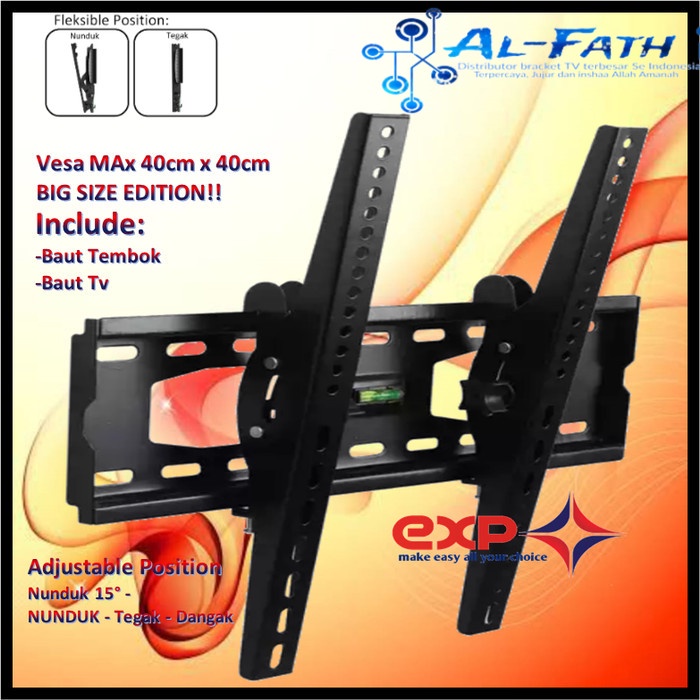 Bracket TV KHUSUS REALME 42&quot; s/d 55&quot; waterpass GARANSI 100% COCOK!