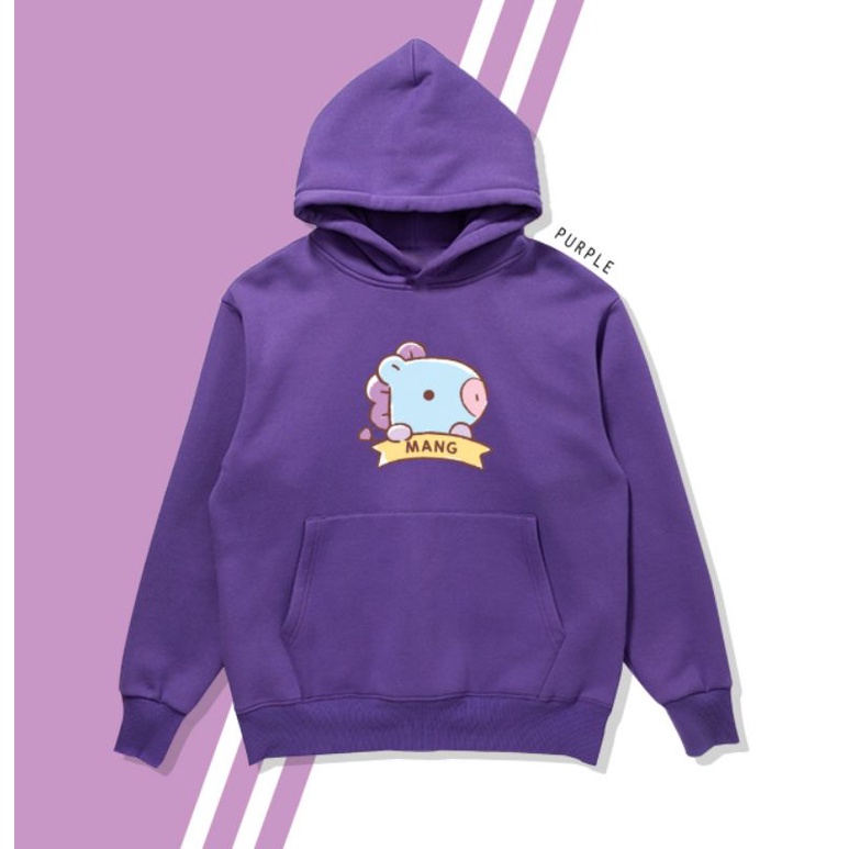 HOODIE BT21 FLEECE/HOODIE BT21 KOYA/CIMMY/TATA/RJ/MANG/COOKY/SHOOKY