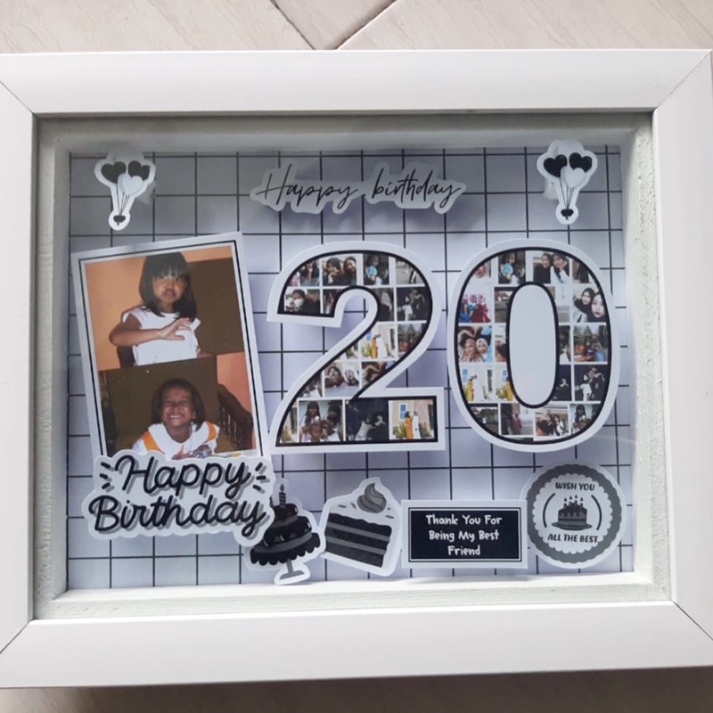 SCRAP MOZAIK FRAME 20x25cm | KADO VALENTINE | KADO ANNIVERSARY | KADO WEDDING | BIRTHDAY