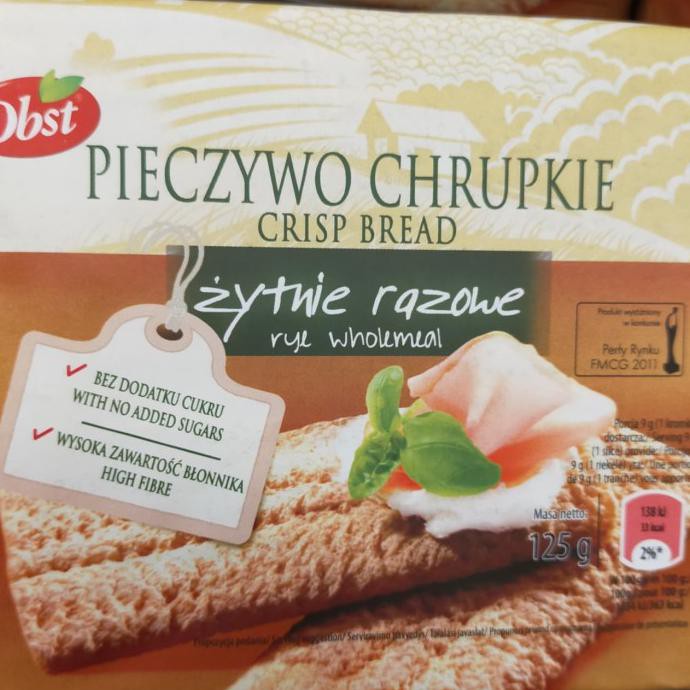 

OBST RYE WHOLEMRAL CRISP BREAD 125GR BISCUITS BISKUIT GANDUM