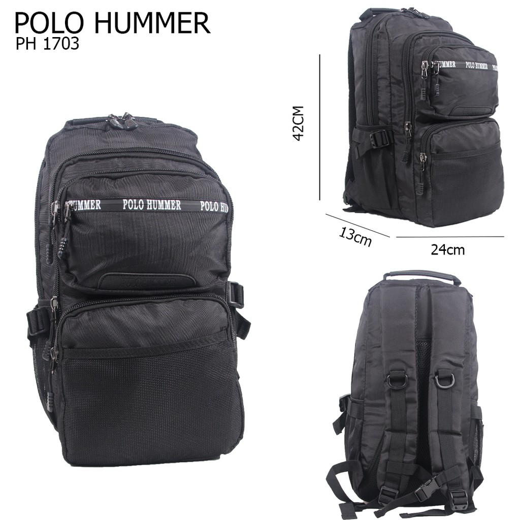 Tas Ransel Travel Pria - Tas Punggung Traveling Waterproof Polo Hummer - Backpack