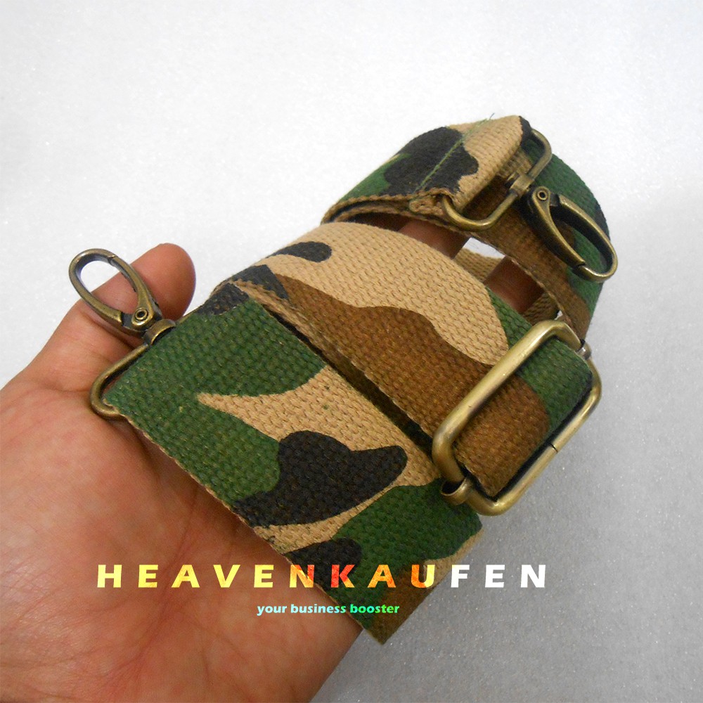 Strap Tas / Tali Selempang Tas Unisex Lebar 3,8 cm Katun Motif Army Tentara Kode B