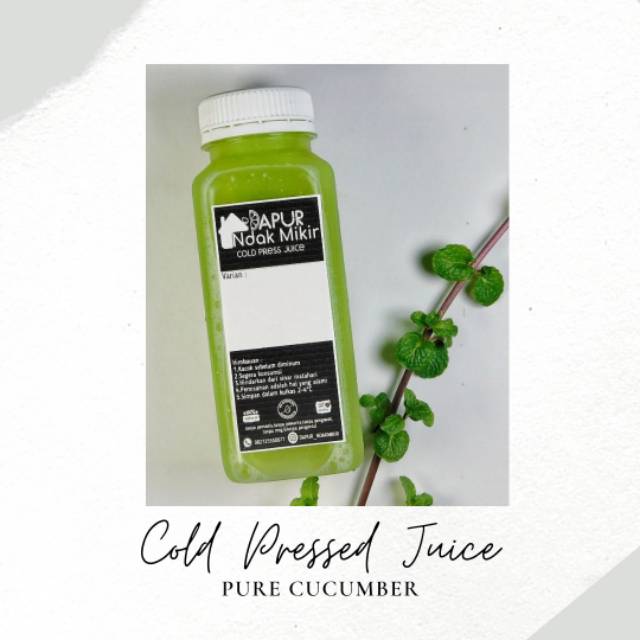 

COLD PRESSED JUICE Premium Pure Cucumber Juice (Jus Hijau/Jus Detoks/Jus Kesehatan)