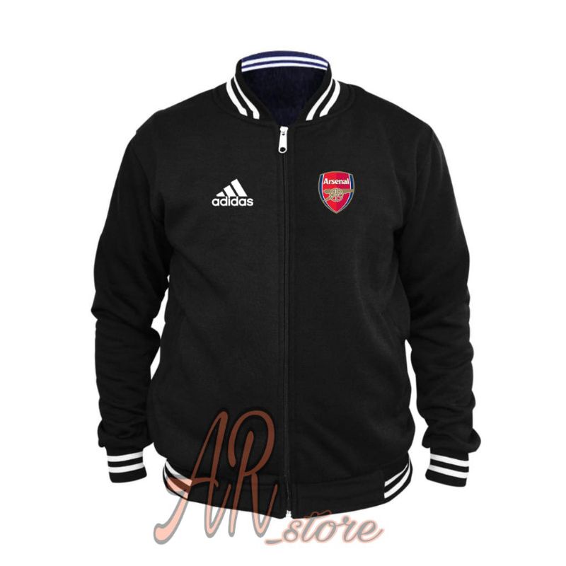 JAKET BOLA ARSENAL JAKET BOLA LOGO BORDIR DAN SABLON TERBARU
