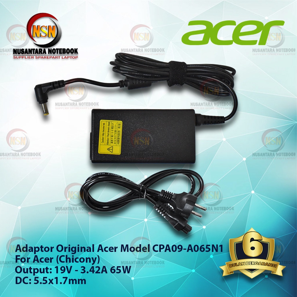 Adaptor Charger Original Acer Chicony 19V 2.1A For Laptop Z476 Series