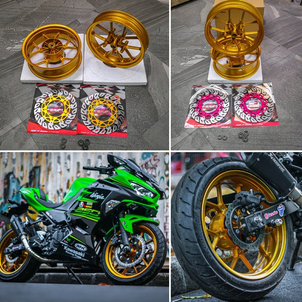 VELG NEW NINJA 250 2018 2019 DISK FLOATING 320MM RIDE IT PSM DELKEVIC V ROSSI NINJA 250 FI Z250 NOT 