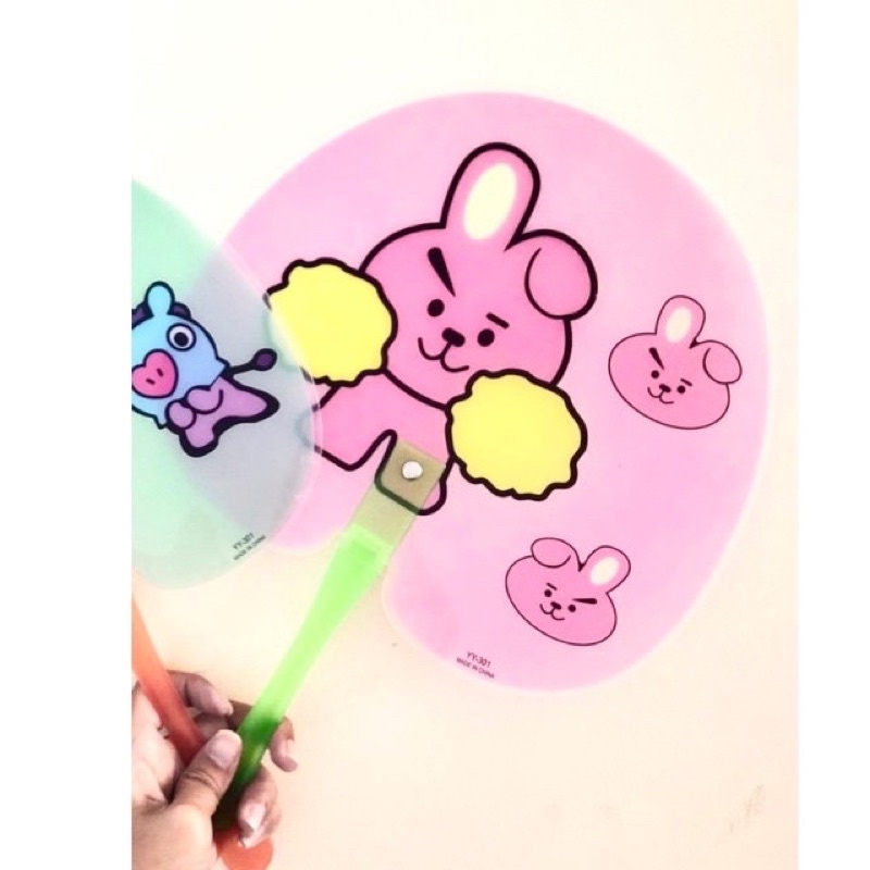 kipas tangkai jumbo besar bt21 kipas bts kpop bt21 army chimmy tata cooky van shooky rj mang koya