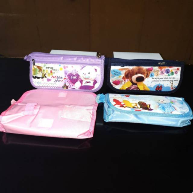

Pencil Case/Kotak Tempat Pensil Kain Bear