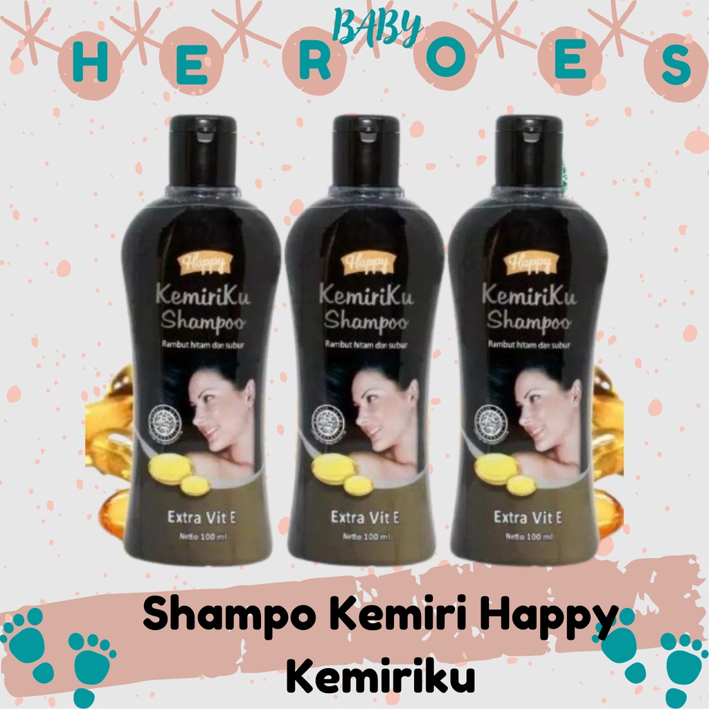 Shampo Kemiri Happy Kemiriku Shampoo Kemiri 100 ml - Bantu Atasi Uban | Sampo Kemiri | Sampo Kemiriku